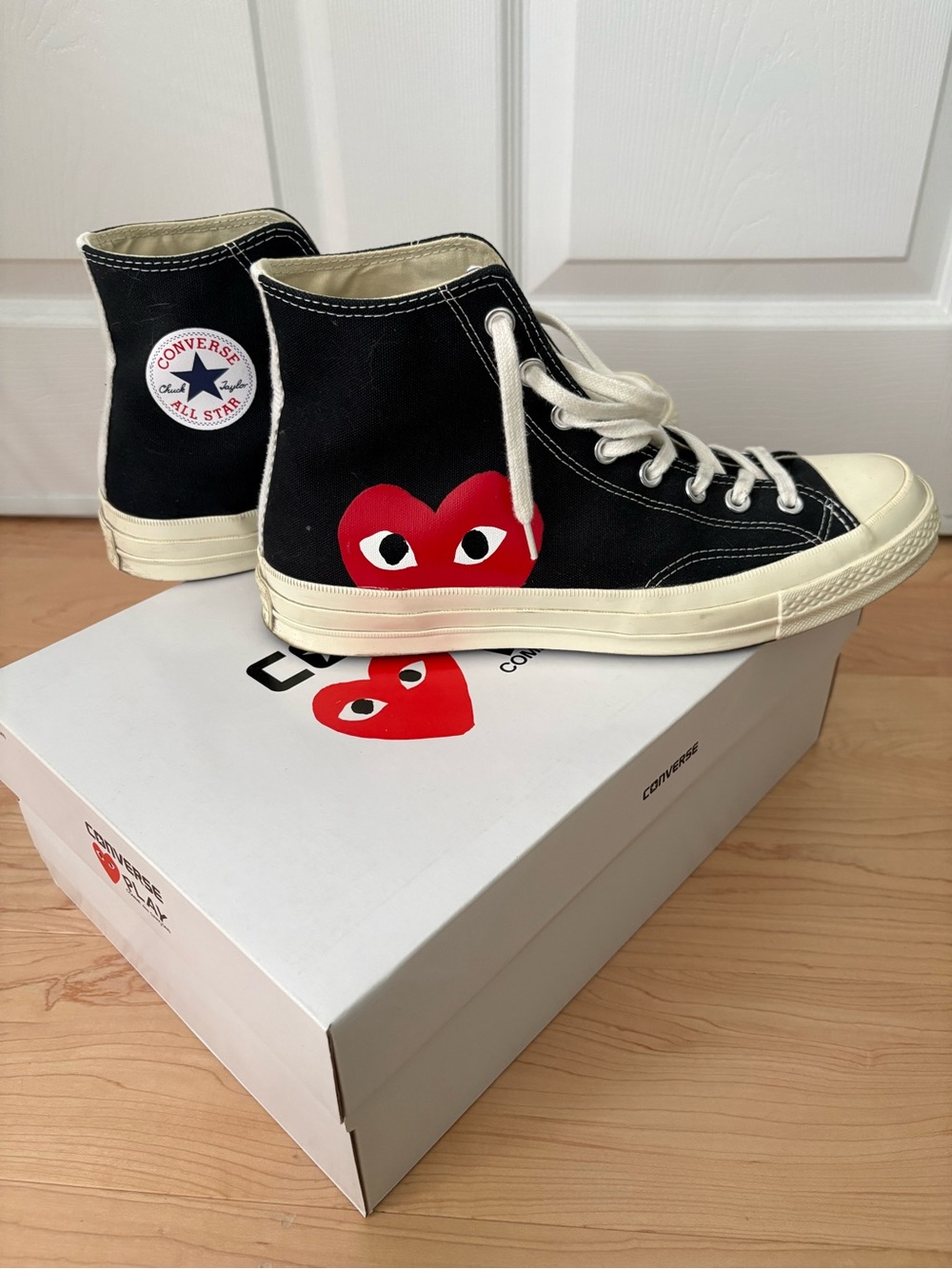 Comme des Garçons Converse Black High-Top Sneakers